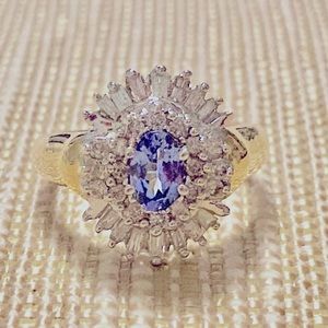 14K Tanzanite And Diamond Ring